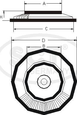 SCT-MANNOL SB 264 - Gaisa filtrs www.autospares.lv