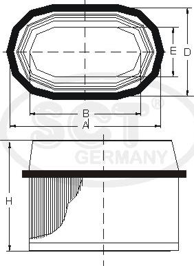 SCT-MANNOL SB 213 - Gaisa filtrs www.autospares.lv