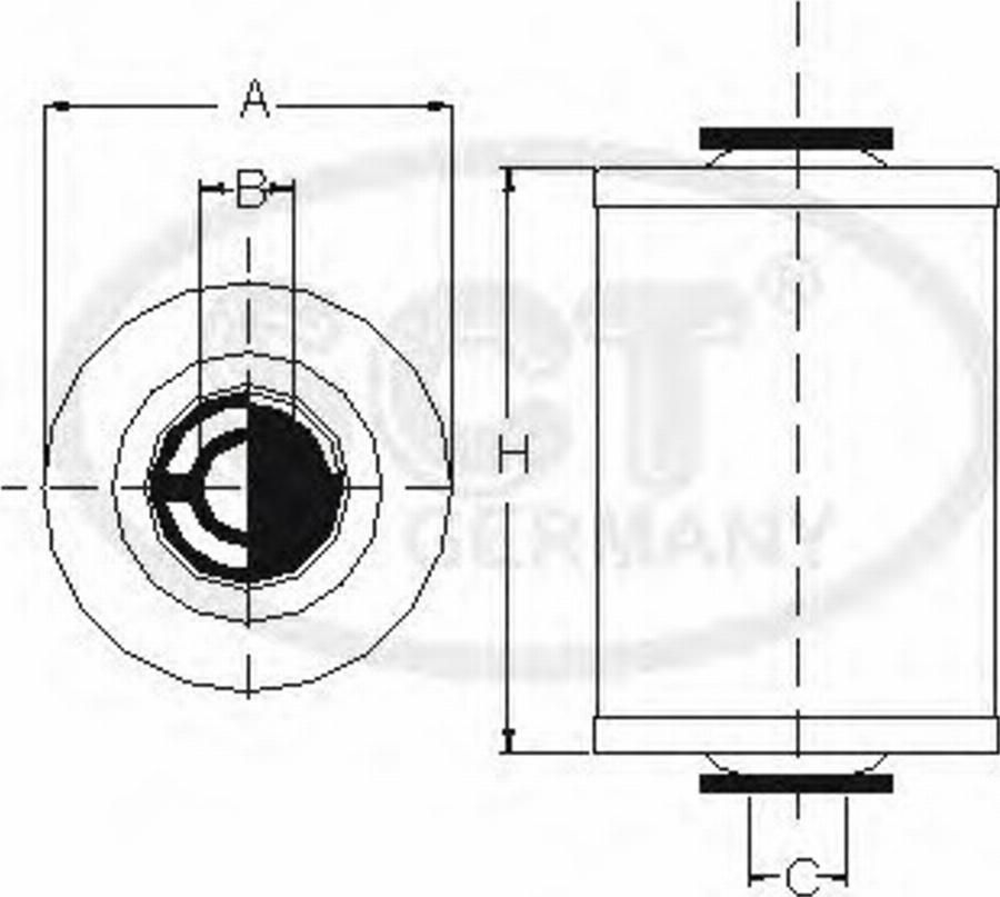 SCT-MANNOL SL 603 M - Degvielas filtrs www.autospares.lv