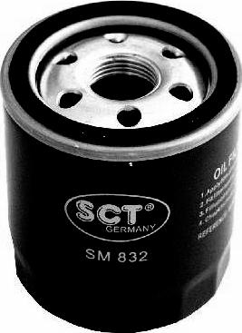 SCT-MANNOL SM 832 - Eļļas filtrs www.autospares.lv