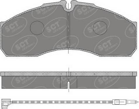 SCT-MANNOL SP 454 PR - Brake Pad Set, disc brake www.autospares.lv