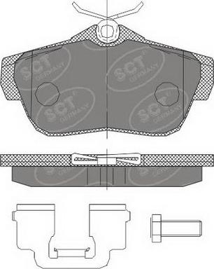 SCT-MANNOL SP 460 PR - Bremžu uzliku kompl., Disku bremzes autospares.lv