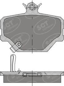 SCT-MANNOL SP 405 PR - Тормозные колодки, дисковые, комплект www.autospares.lv