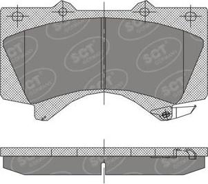 SCT-MANNOL SP400 - Brake Pad Set, disc brake www.autospares.lv