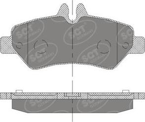 SCT-MANNOL SP 413 PR - Bremžu uzliku kompl., Disku bremzes www.autospares.lv