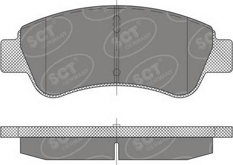 SCT-MANNOL SP 488 PR - Тормозные колодки, дисковые, комплект www.autospares.lv