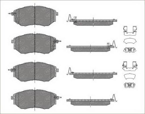 SCT-MANNOL SP 483 PR - Brake Pad Set, disc brake www.autospares.lv