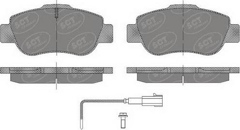 SCT-MANNOL SP 487 PR - Brake Pad Set, disc brake www.autospares.lv