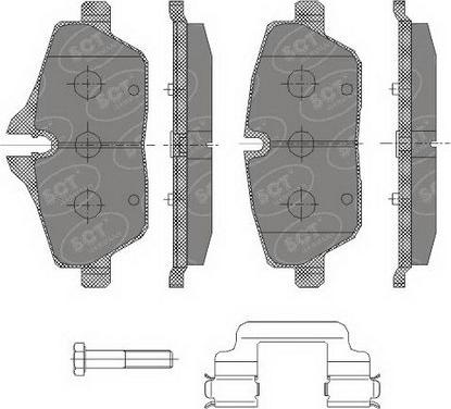 SCT-MANNOL SP 430 PR - Bremžu uzliku kompl., Disku bremzes www.autospares.lv