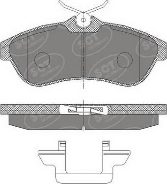 SCT-MANNOL SP 424 PR - Тормозные колодки, дисковые, комплект www.autospares.lv