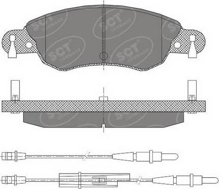 SCT-MANNOL SP 420 PR - Тормозные колодки, дисковые, комплект www.autospares.lv