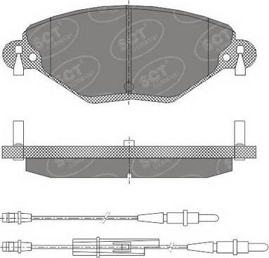 SCT-MANNOL SP 421 PR - Тормозные колодки, дисковые, комплект www.autospares.lv