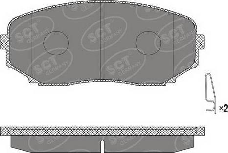 SCT-MANNOL SP 641 PR - Brake Pad Set, disc brake www.autospares.lv