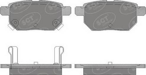 SCT-MANNOL SP 659 PR - Тормозные колодки, дисковые, комплект www.autospares.lv