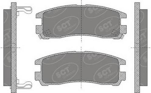 SCT-MANNOL SP 651 PR - Brake Pad Set, disc brake www.autospares.lv