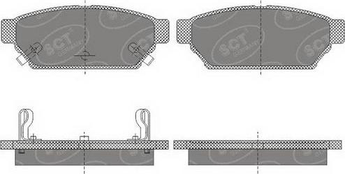 SCT-MANNOL SP 652 PR - Brake Pad Set, disc brake www.autospares.lv