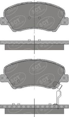 SCT-MANNOL SP 667 - Тормозные колодки, дисковые, комплект www.autospares.lv