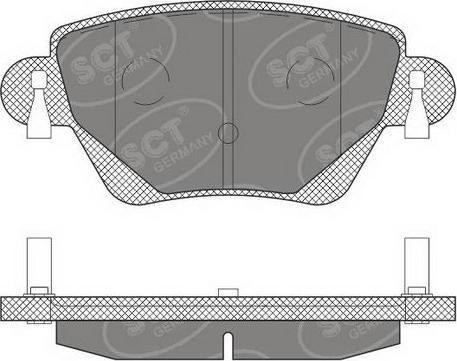 SCT-MANNOL SP 605 PR - Brake Pad Set, disc brake www.autospares.lv