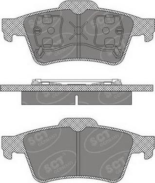 SCT-MANNOL SP 606 PR - Тормозные колодки, дисковые, комплект www.autospares.lv