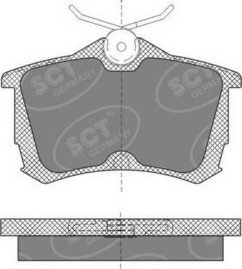 SCT-MANNOL SP 607 PR - Brake Pad Set, disc brake www.autospares.lv