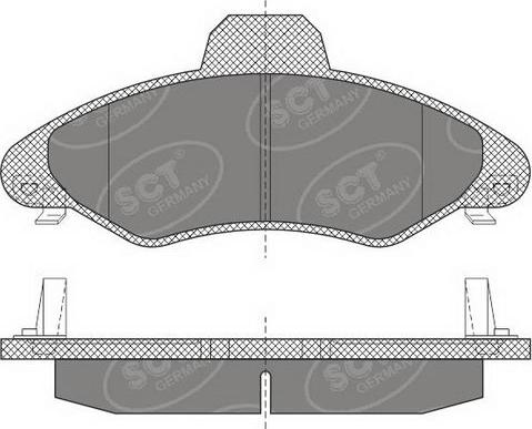 SCT-MANNOL SP 614 PR - Тормозные колодки, дисковые, комплект www.autospares.lv