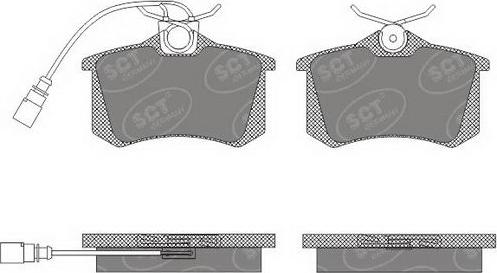 SCT-MANNOL SP 616 PR - Brake Pad Set, disc brake www.autospares.lv