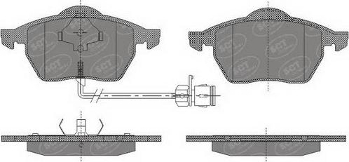 SCT-MANNOL SP 631 PR - Brake Pad Set, disc brake www.autospares.lv