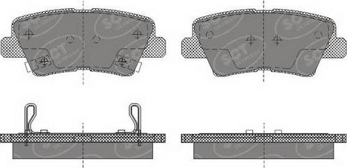 SCT-MANNOL SP629 - Тормозные колодки, дисковые, комплект www.autospares.lv