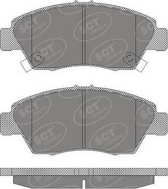 SCT-MANNOL SP 621 PR - Brake Pad Set, disc brake www.autospares.lv