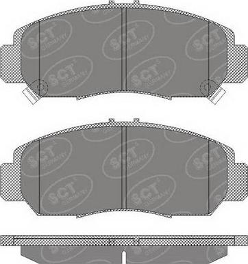 SCT-MANNOL SP 628 PR - Brake Pad Set, disc brake www.autospares.lv