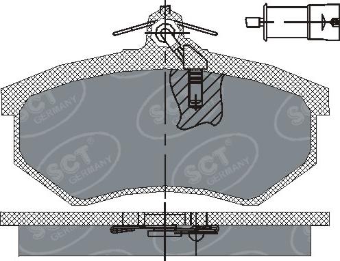 SCT-MANNOL SP 199 PR - Bremžu uzliku kompl., Disku bremzes www.autospares.lv