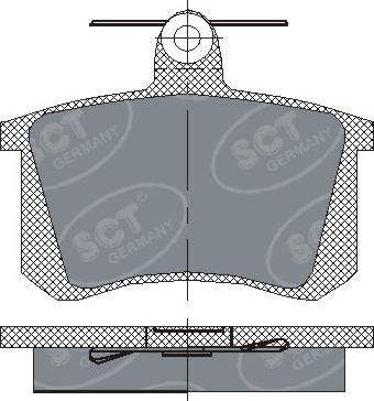 SCT-MANNOL SP 145 PR - Brake Pad Set, disc brake www.autospares.lv