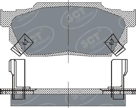 SCT-MANNOL SP 150 PR - Brake Pad Set, disc brake www.autospares.lv