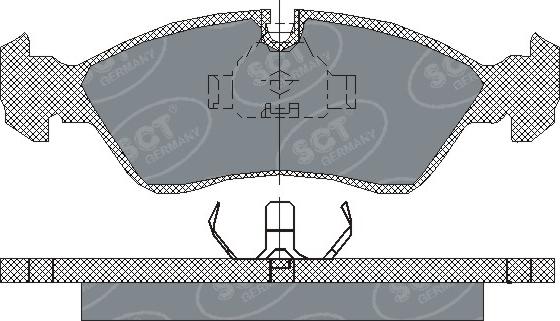 SCT-MANNOL SP 158 PR - Тормозные колодки, дисковые, комплект www.autospares.lv