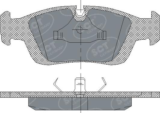 SCT-MANNOL SP 164 PR - Bremžu uzliku kompl., Disku bremzes www.autospares.lv