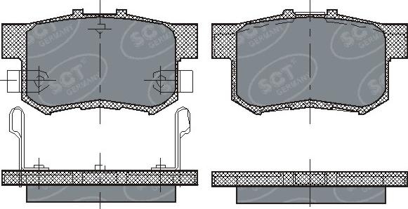 SCT-MANNOL SP 168 PR - Brake Pad Set, disc brake www.autospares.lv