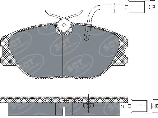 SCT-MANNOL SP 163 PR - Brake Pad Set, disc brake www.autospares.lv