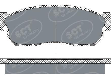 SCT-MANNOL SP 109 PR - Brake Pad Set, disc brake www.autospares.lv