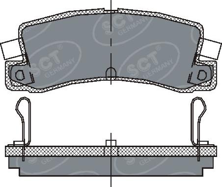 SCT-MANNOL SP106 - Bremžu uzliku kompl., Disku bremzes www.autospares.lv