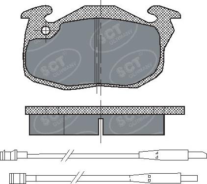 SCT-MANNOL SP 107 PR - Brake Pad Set, disc brake www.autospares.lv