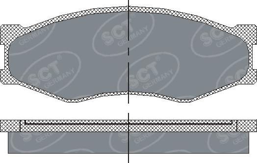 SCT-MANNOL SP 119 PR - Brake Pad Set, disc brake www.autospares.lv