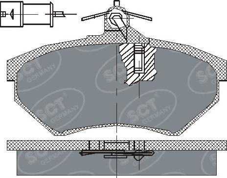 SCT-MANNOL SP 111 PR - Brake Pad Set, disc brake www.autospares.lv