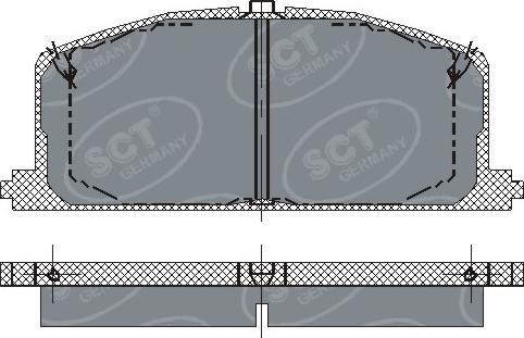 SCT-MANNOL SP 118 PR - Тормозные колодки, дисковые, комплект www.autospares.lv