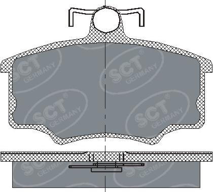 SCT-MANNOL SP 186 PR - Тормозные колодки, дисковые, комплект www.autospares.lv