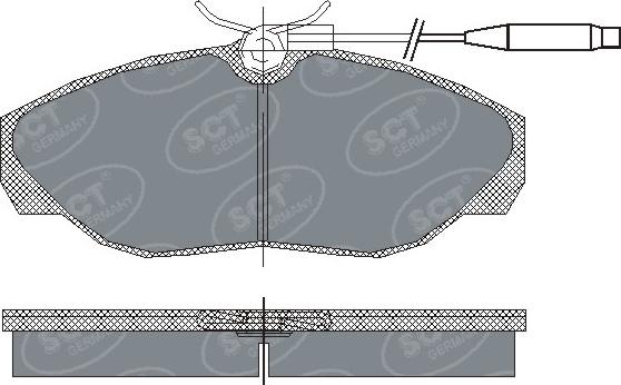 SCT-MANNOL SP 182 PR - Brake Pad Set, disc brake www.autospares.lv