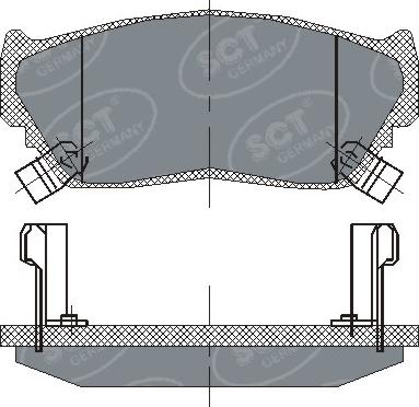 SCT-MANNOL SP 135 PR - Brake Pad Set, disc brake www.autospares.lv