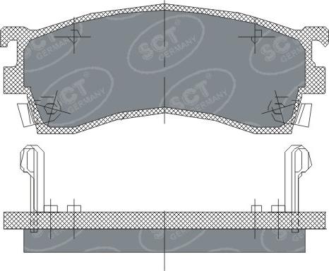 SCT-MANNOL SP 125 PR - Brake Pad Set, disc brake www.autospares.lv