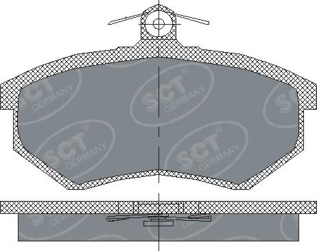 SCT-MANNOL SP 175 PR - Brake Pad Set, disc brake www.autospares.lv