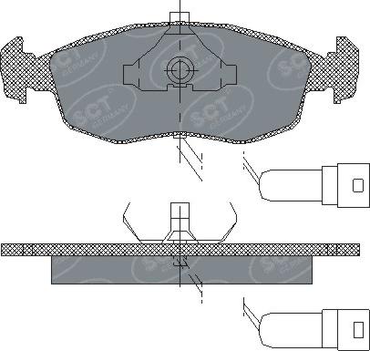 SCT-MANNOL SP 172 PR - Тормозные колодки, дисковые, комплект www.autospares.lv