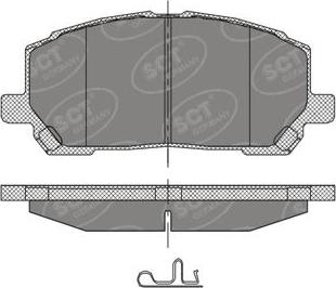 SCT-MANNOL SP 399 PR - Bremžu uzliku kompl., Disku bremzes www.autospares.lv